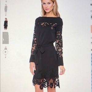 Diane von Furstenberg black lace ernestina dress 4